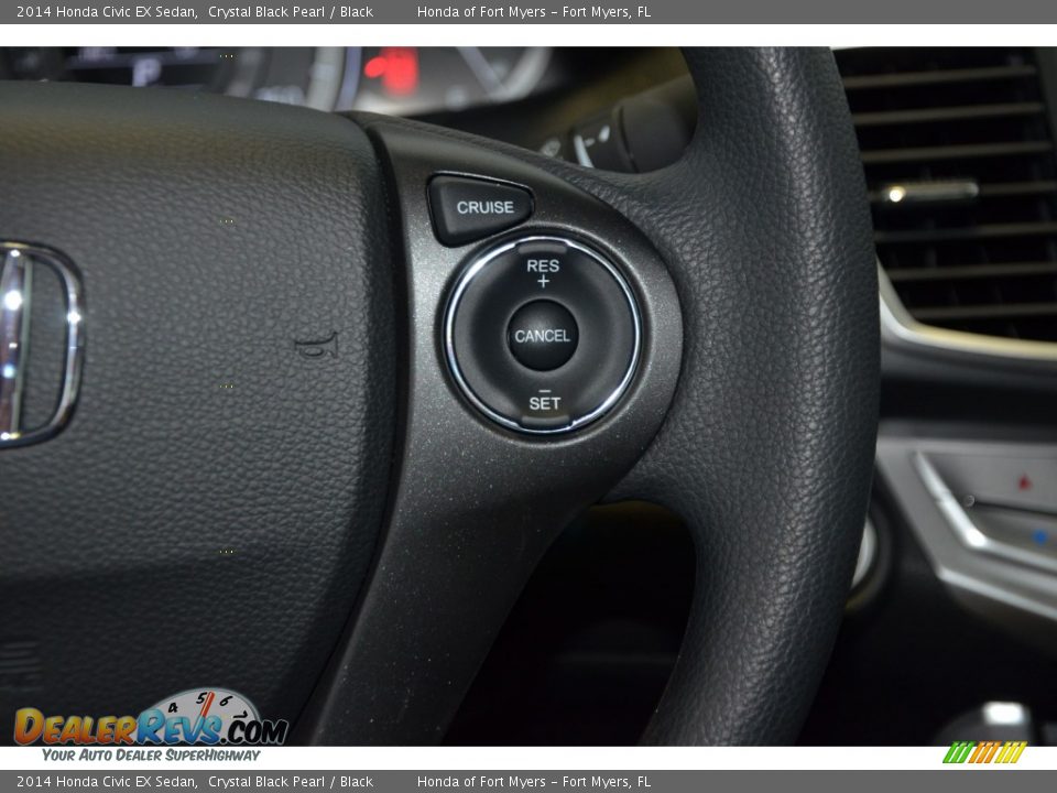 2014 Honda Civic EX Sedan Crystal Black Pearl / Black Photo #23