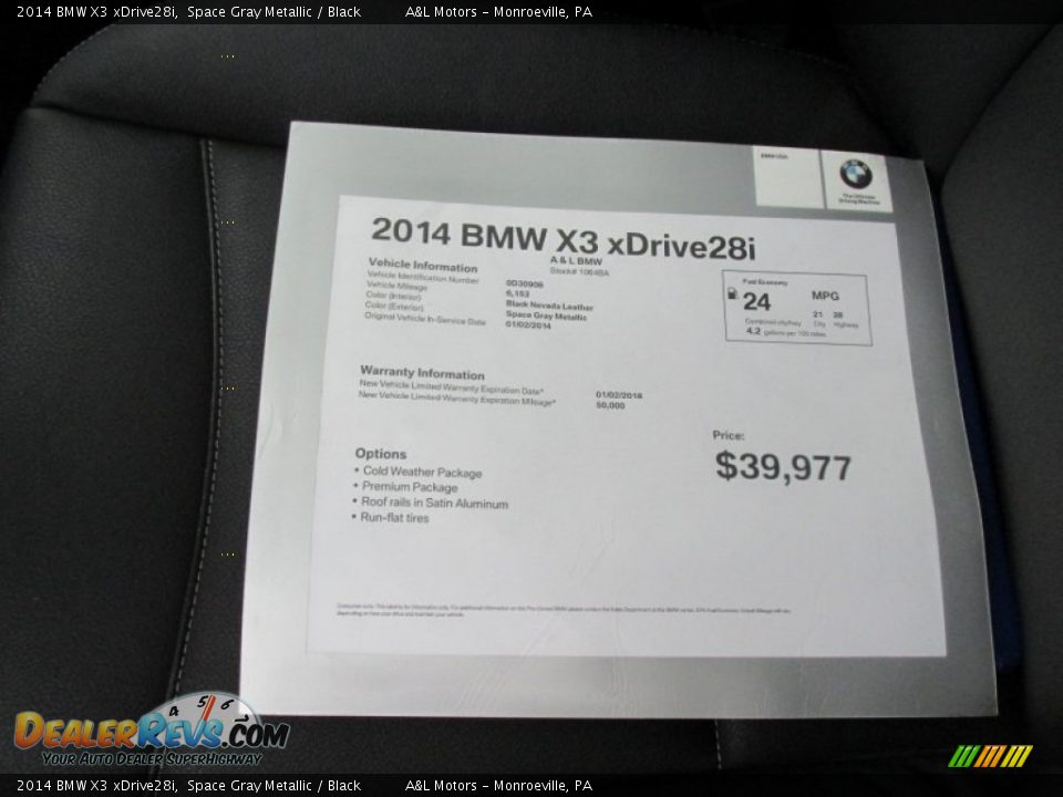 2014 BMW X3 xDrive28i Space Gray Metallic / Black Photo #12