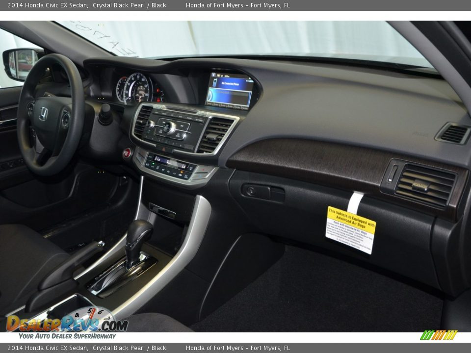 2014 Honda Civic EX Sedan Crystal Black Pearl / Black Photo #29