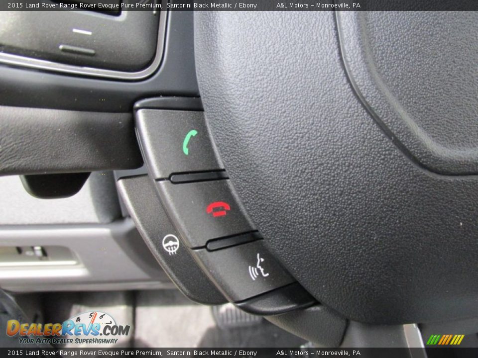 2015 Land Rover Range Rover Evoque Pure Premium Santorini Black Metallic / Ebony Photo #15