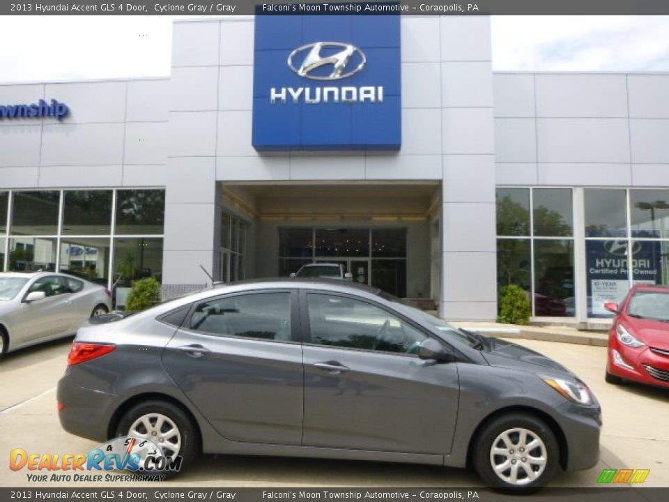 2013 Hyundai Accent GLS 4 Door Cyclone Gray / Gray Photo #1