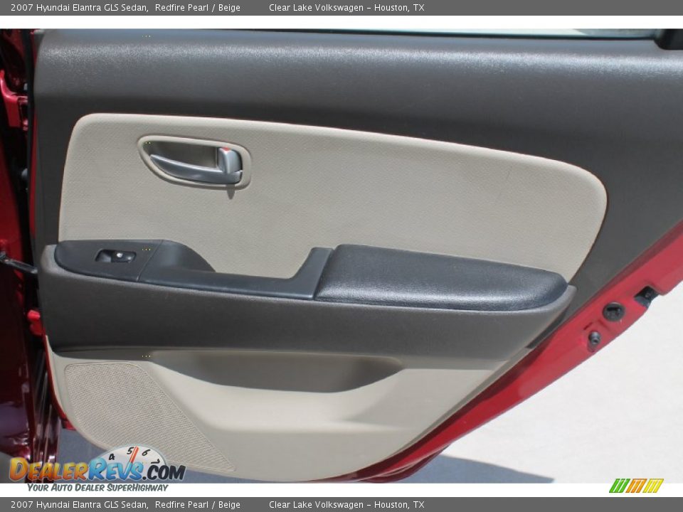 2007 Hyundai Elantra GLS Sedan Redfire Pearl / Beige Photo #32