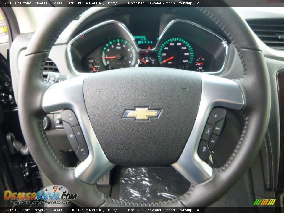 2015 Chevrolet Traverse LT AWD Black Granite Metallic / Ebony Photo #16