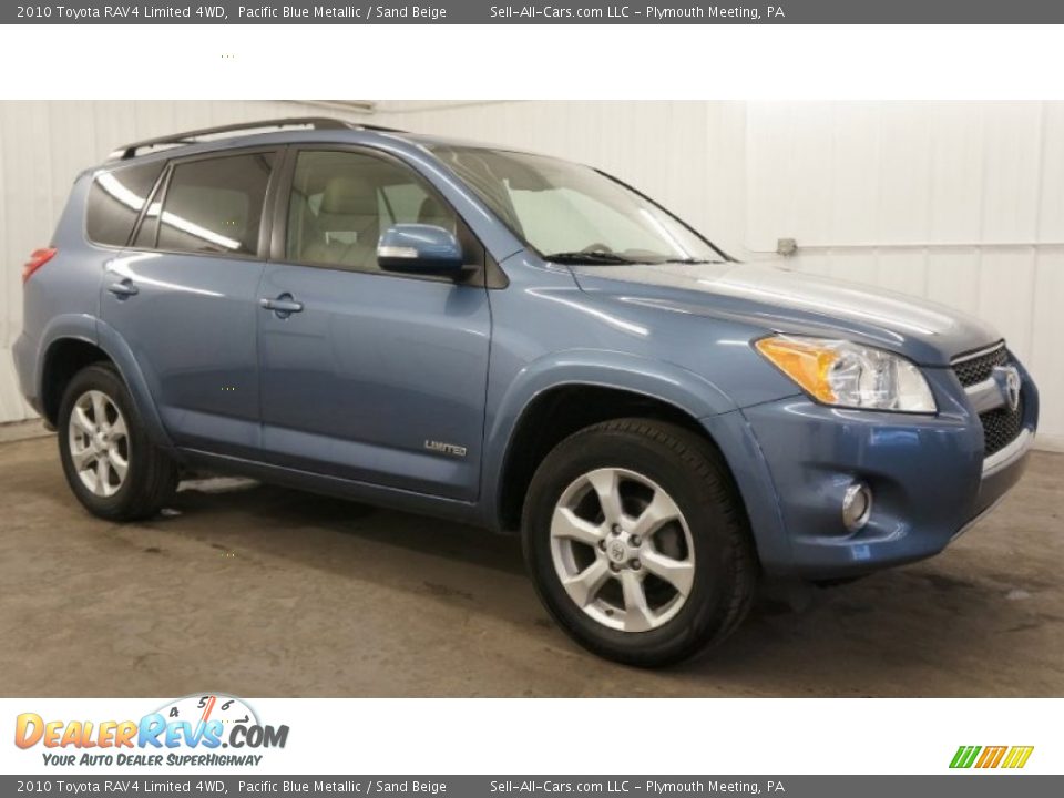 2010 Toyota RAV4 Limited 4WD Pacific Blue Metallic / Sand Beige Photo #14
