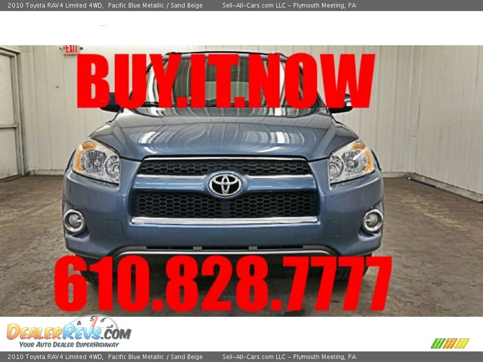 2010 Toyota RAV4 Limited 4WD Pacific Blue Metallic / Sand Beige Photo #15