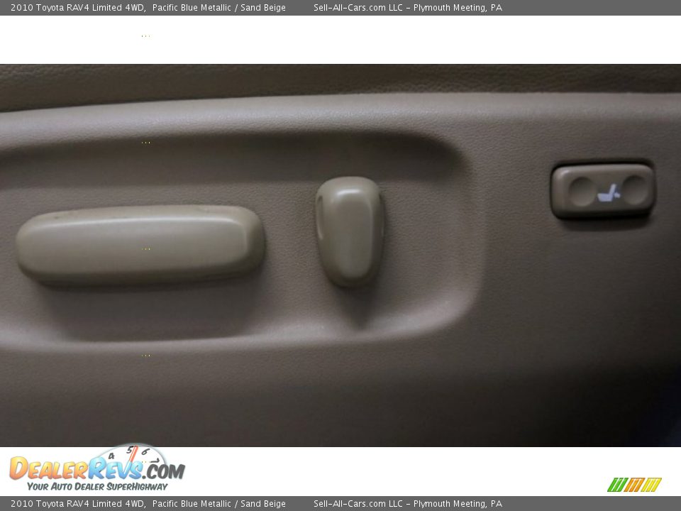 2010 Toyota RAV4 Limited 4WD Pacific Blue Metallic / Sand Beige Photo #36