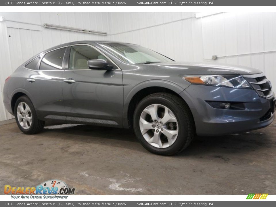 2010 Honda Accord Crosstour EX-L 4WD Polished Metal Metallic / Ivory Photo #14