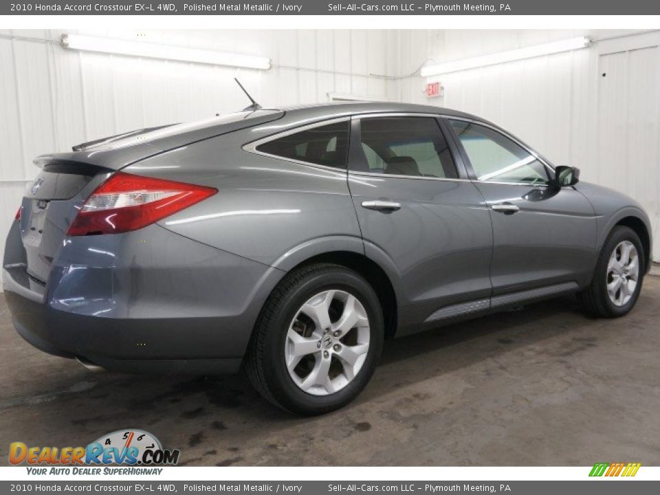 2010 Honda Accord Crosstour EX-L 4WD Polished Metal Metallic / Ivory Photo #15