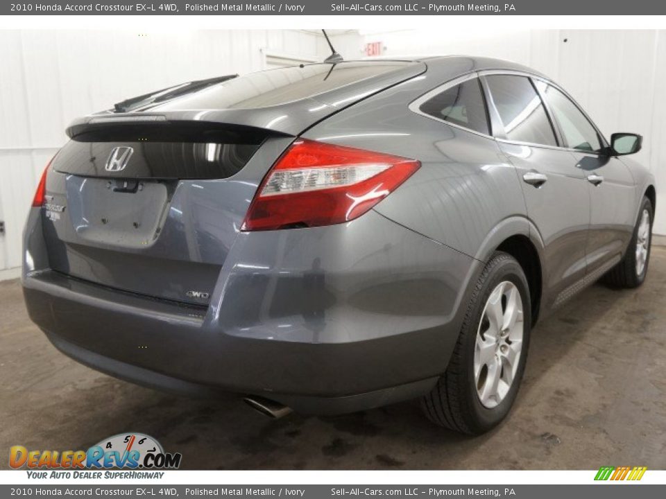 2010 Honda Accord Crosstour EX-L 4WD Polished Metal Metallic / Ivory Photo #16