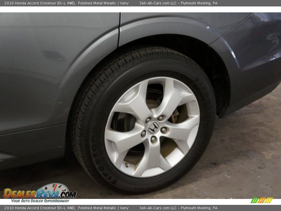 2010 Honda Accord Crosstour EX-L 4WD Polished Metal Metallic / Ivory Photo #22