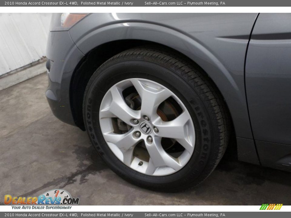 2010 Honda Accord Crosstour EX-L 4WD Polished Metal Metallic / Ivory Photo #24