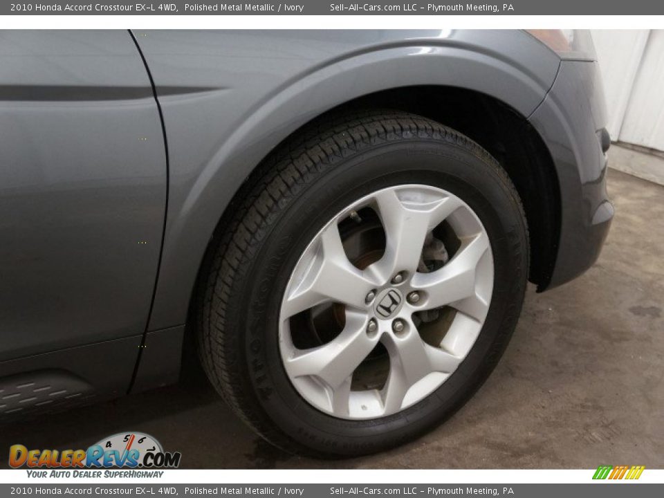 2010 Honda Accord Crosstour EX-L 4WD Polished Metal Metallic / Ivory Photo #26