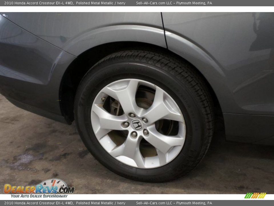 2010 Honda Accord Crosstour EX-L 4WD Polished Metal Metallic / Ivory Photo #28