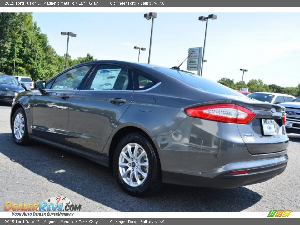 2015 Ford Fusion S Magnetic Metallic / Earth Gray Photo #23