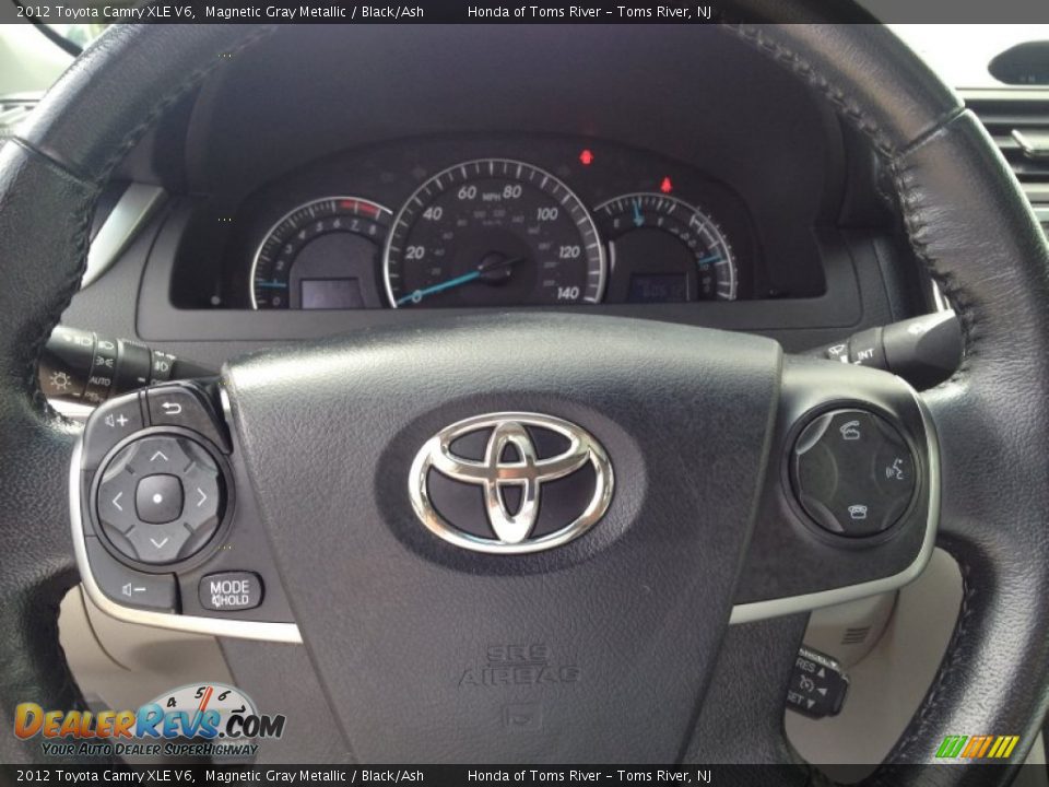 2012 Toyota Camry XLE V6 Magnetic Gray Metallic / Black/Ash Photo #22