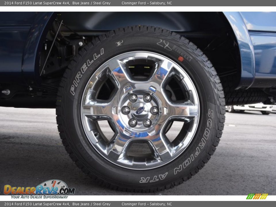 2014 Ford F150 Lariat SuperCrew 4x4 Blue Jeans / Steel Grey Photo #11