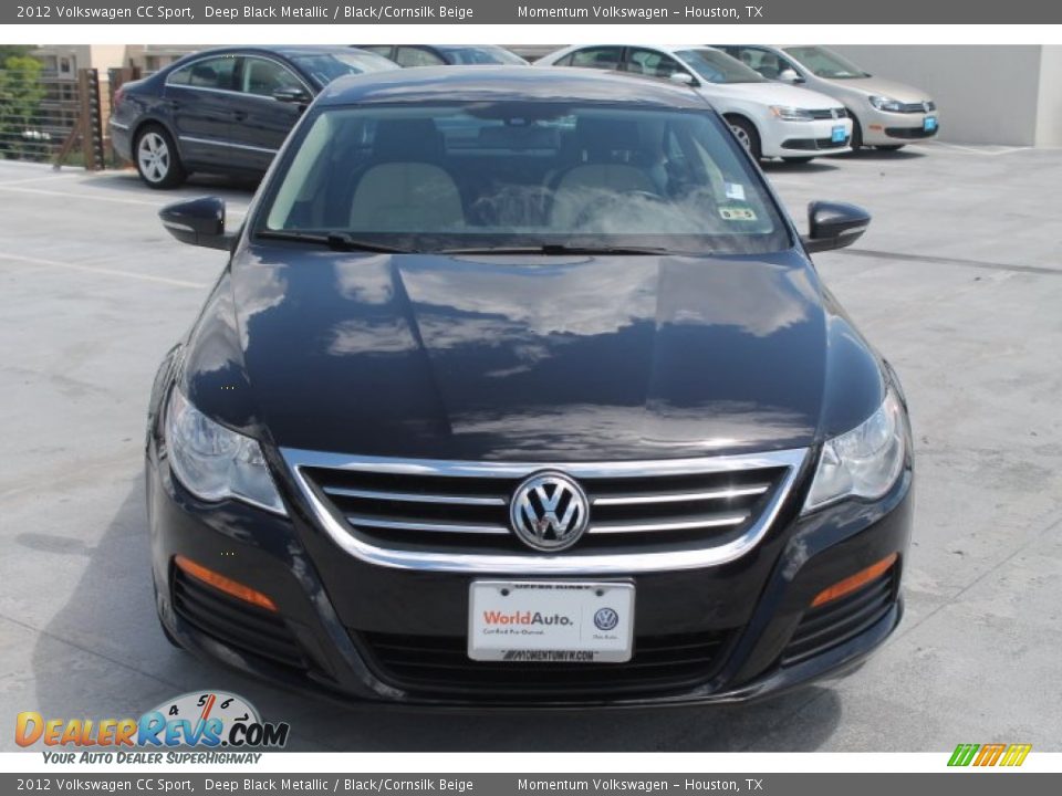 2012 Volkswagen CC Sport Deep Black Metallic / Black/Cornsilk Beige Photo #2