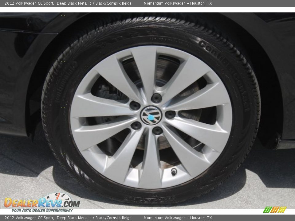 2012 Volkswagen CC Sport Deep Black Metallic / Black/Cornsilk Beige Photo #4