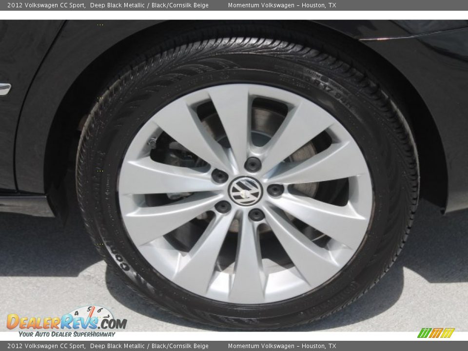 2012 Volkswagen CC Sport Deep Black Metallic / Black/Cornsilk Beige Photo #6