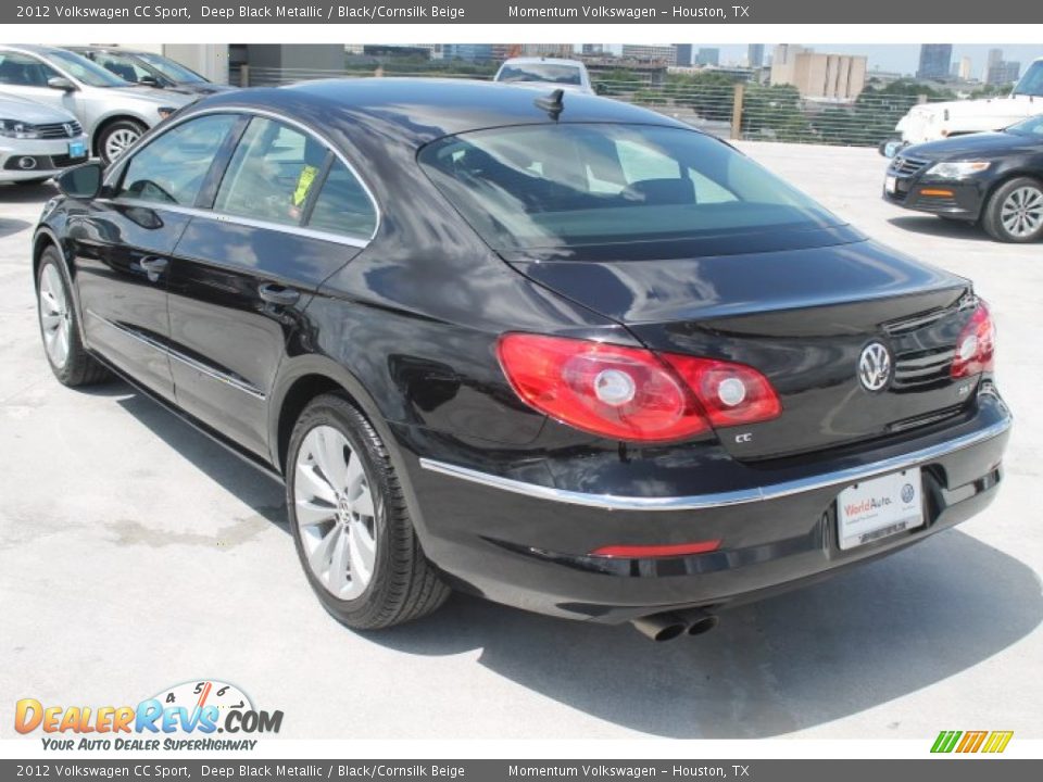 2012 Volkswagen CC Sport Deep Black Metallic / Black/Cornsilk Beige Photo #7