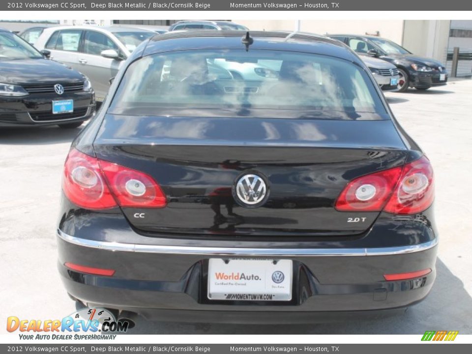 2012 Volkswagen CC Sport Deep Black Metallic / Black/Cornsilk Beige Photo #8
