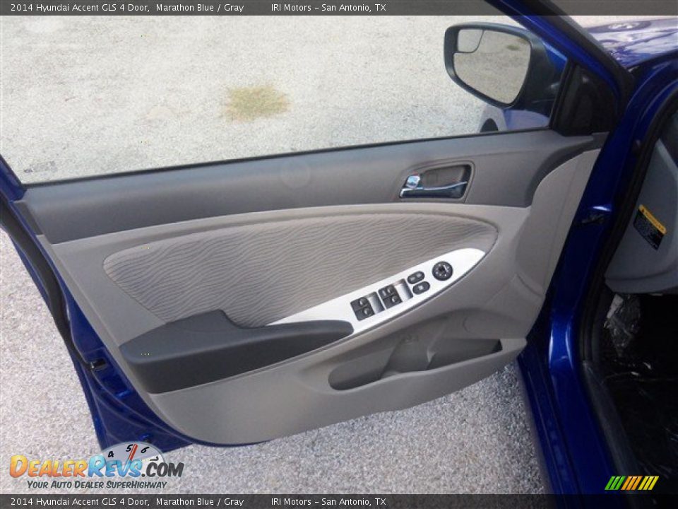 2014 Hyundai Accent GLS 4 Door Marathon Blue / Gray Photo #5