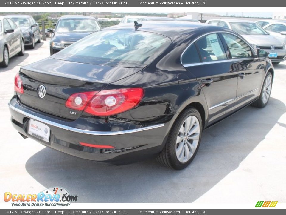 2012 Volkswagen CC Sport Deep Black Metallic / Black/Cornsilk Beige Photo #9