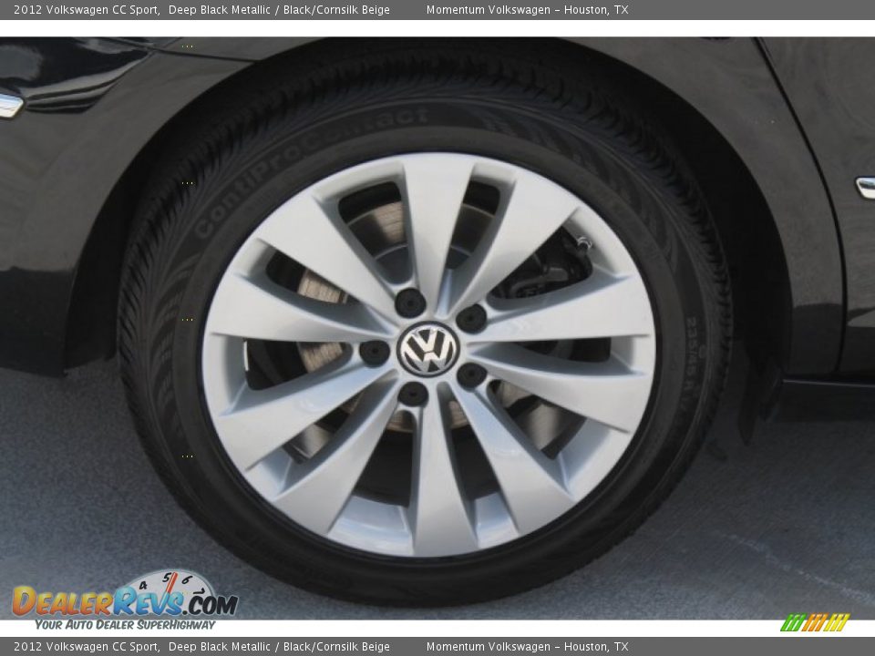 2012 Volkswagen CC Sport Deep Black Metallic / Black/Cornsilk Beige Photo #10