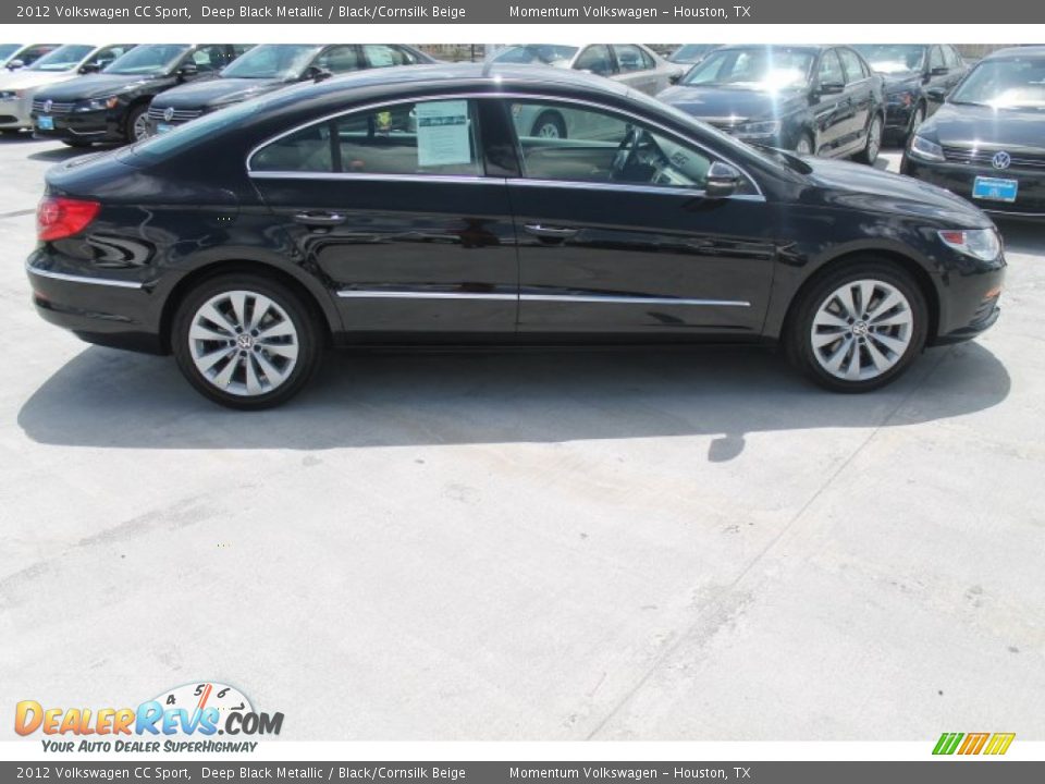 2012 Volkswagen CC Sport Deep Black Metallic / Black/Cornsilk Beige Photo #11