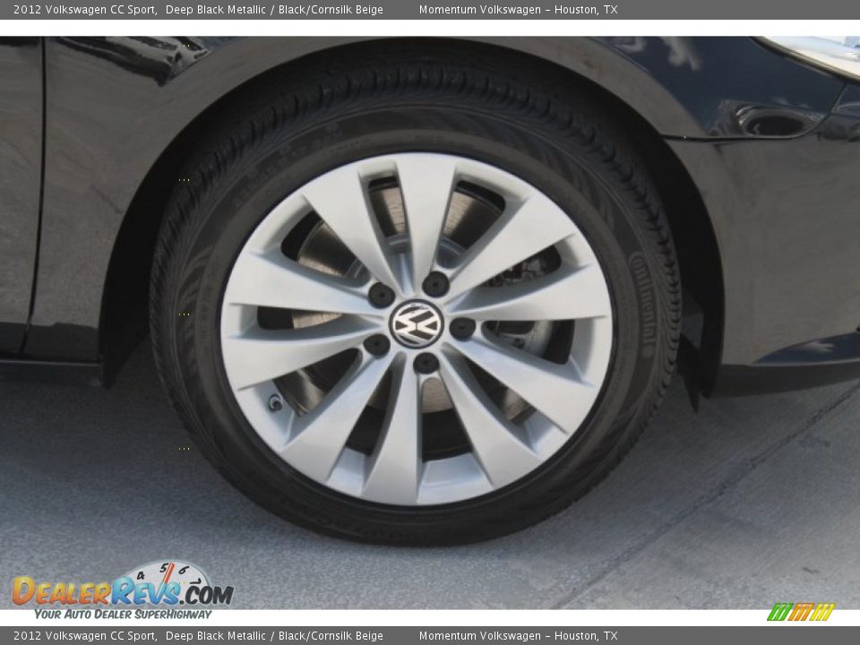 2012 Volkswagen CC Sport Deep Black Metallic / Black/Cornsilk Beige Photo #12