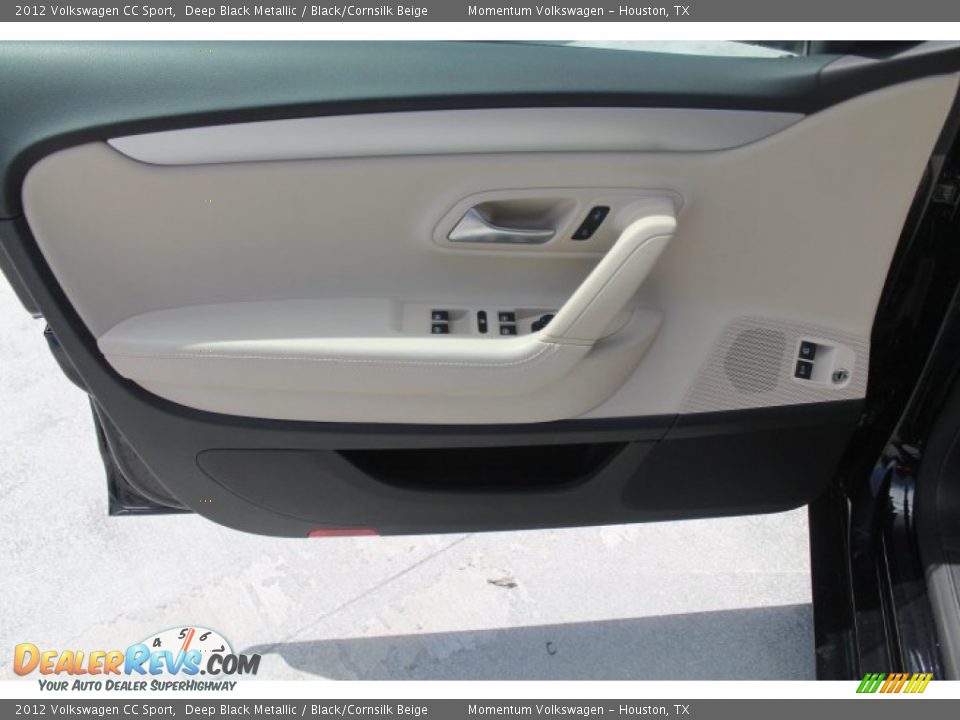 2012 Volkswagen CC Sport Deep Black Metallic / Black/Cornsilk Beige Photo #13