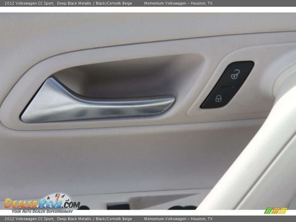 2012 Volkswagen CC Sport Deep Black Metallic / Black/Cornsilk Beige Photo #14