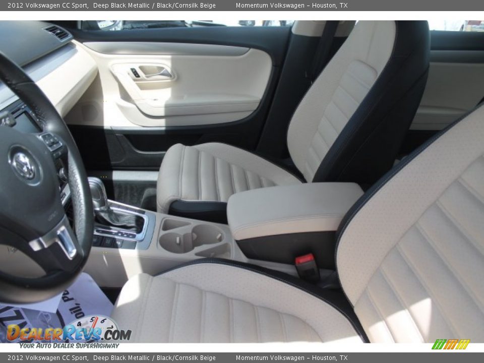 2012 Volkswagen CC Sport Deep Black Metallic / Black/Cornsilk Beige Photo #17