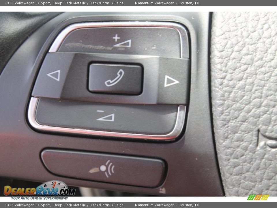 2012 Volkswagen CC Sport Deep Black Metallic / Black/Cornsilk Beige Photo #26