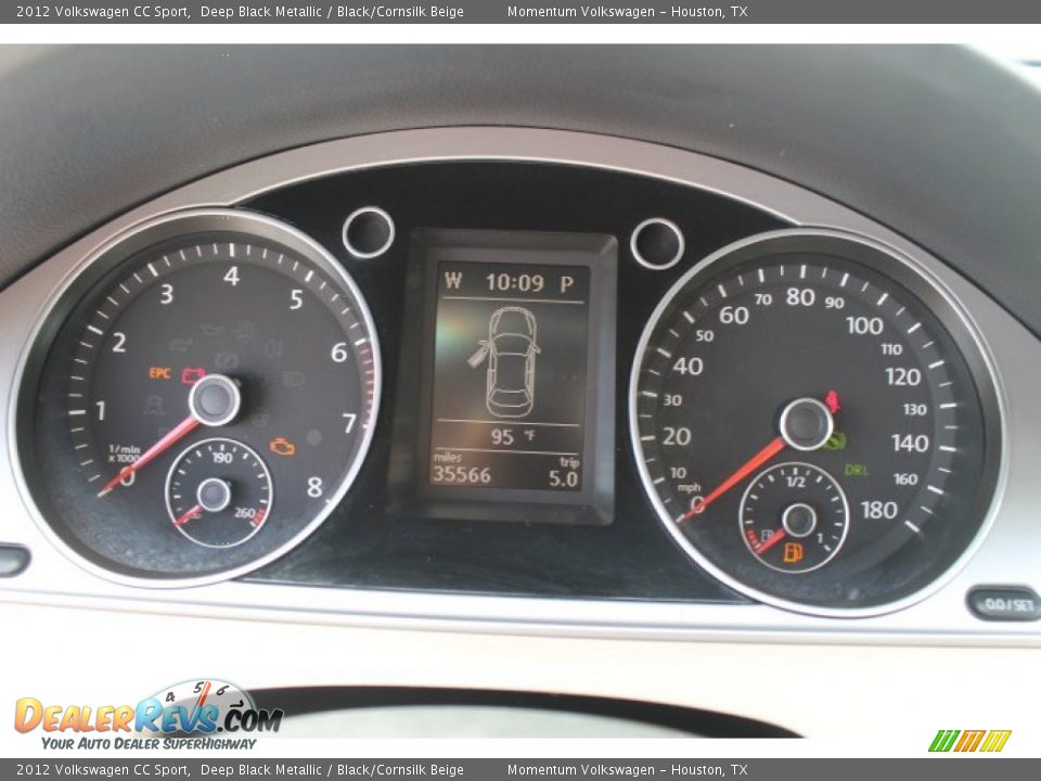 2012 Volkswagen CC Sport Deep Black Metallic / Black/Cornsilk Beige Photo #28