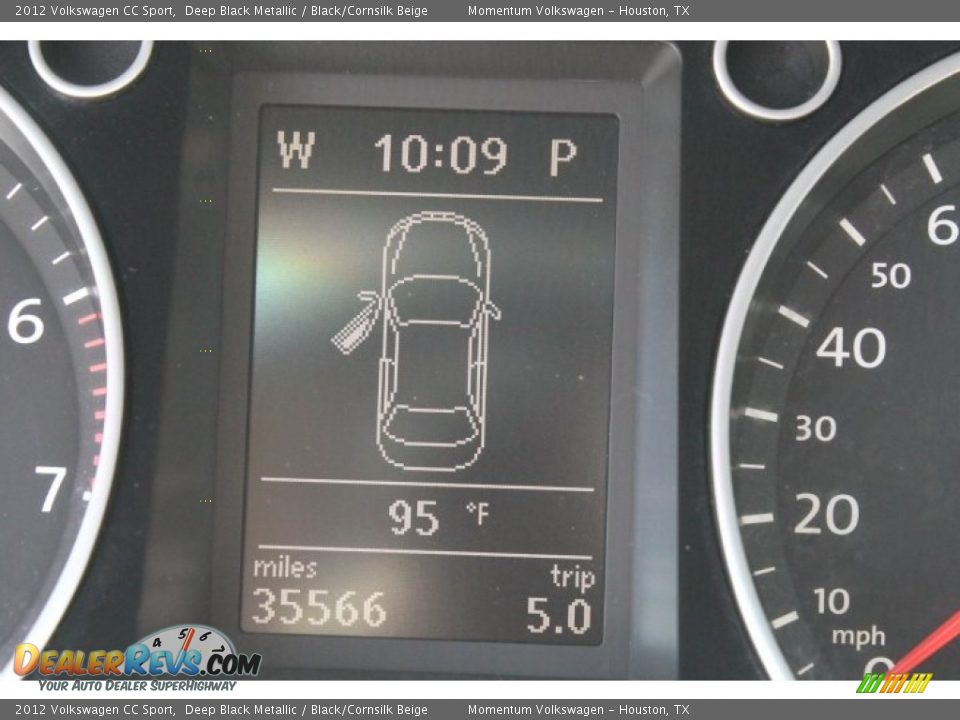 2012 Volkswagen CC Sport Deep Black Metallic / Black/Cornsilk Beige Photo #29