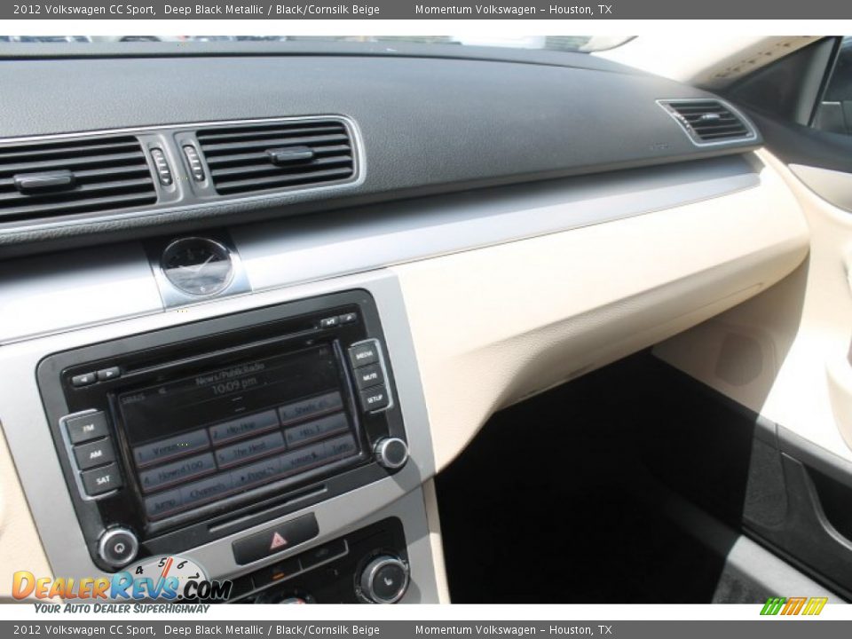 2012 Volkswagen CC Sport Deep Black Metallic / Black/Cornsilk Beige Photo #30