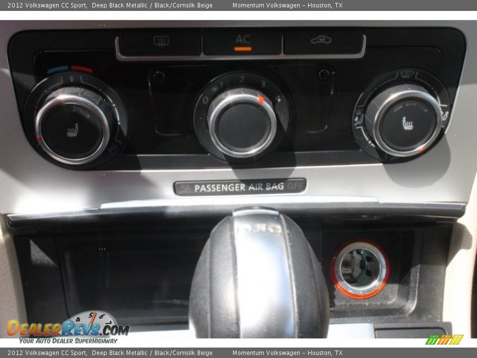 2012 Volkswagen CC Sport Deep Black Metallic / Black/Cornsilk Beige Photo #34