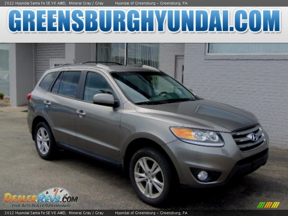 2012 Hyundai Santa Fe SE V6 AWD Mineral Gray / Gray Photo #1