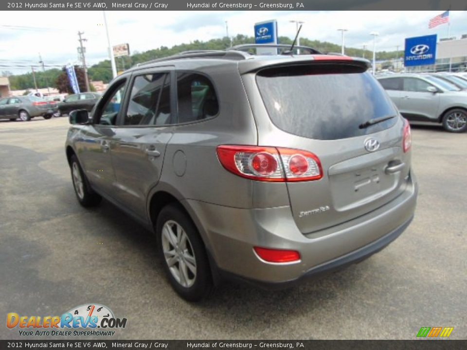2012 Hyundai Santa Fe SE V6 AWD Mineral Gray / Gray Photo #7