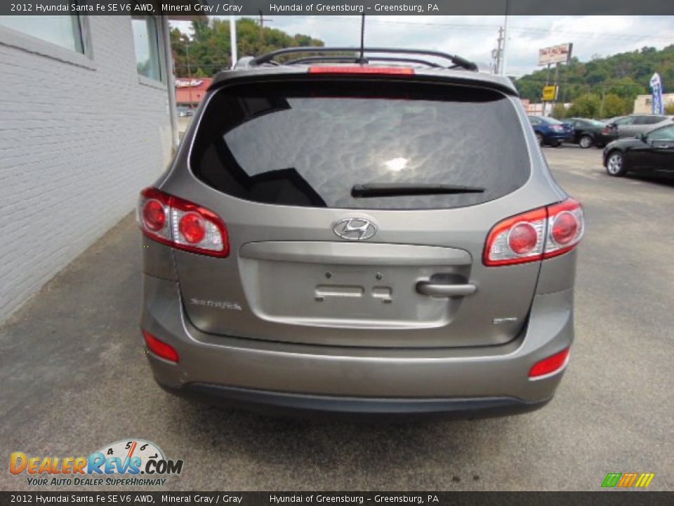 2012 Hyundai Santa Fe SE V6 AWD Mineral Gray / Gray Photo #8