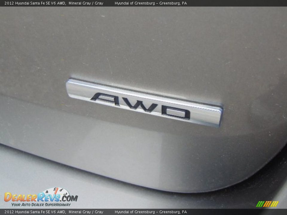 2012 Hyundai Santa Fe SE V6 AWD Mineral Gray / Gray Photo #9