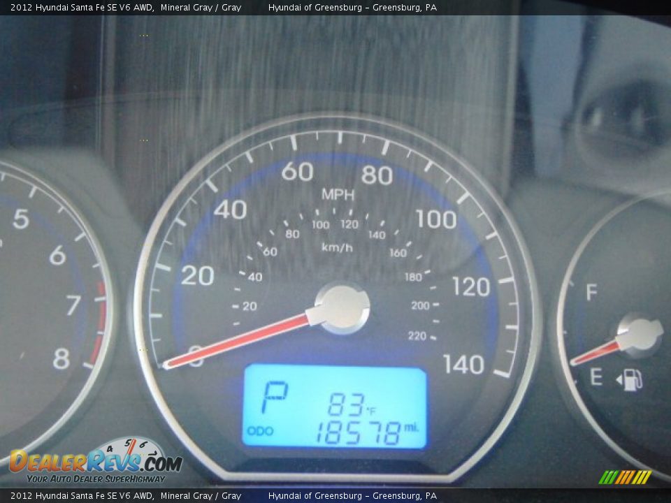 2012 Hyundai Santa Fe SE V6 AWD Mineral Gray / Gray Photo #25