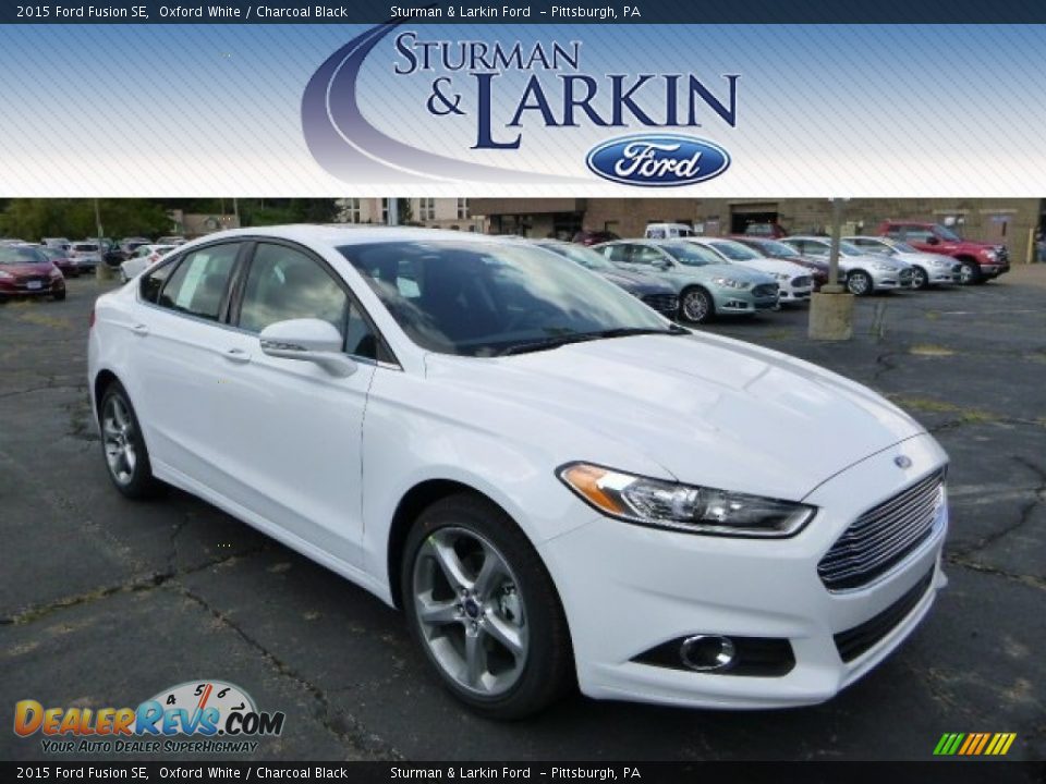 2015 Ford Fusion SE Oxford White / Charcoal Black Photo #1