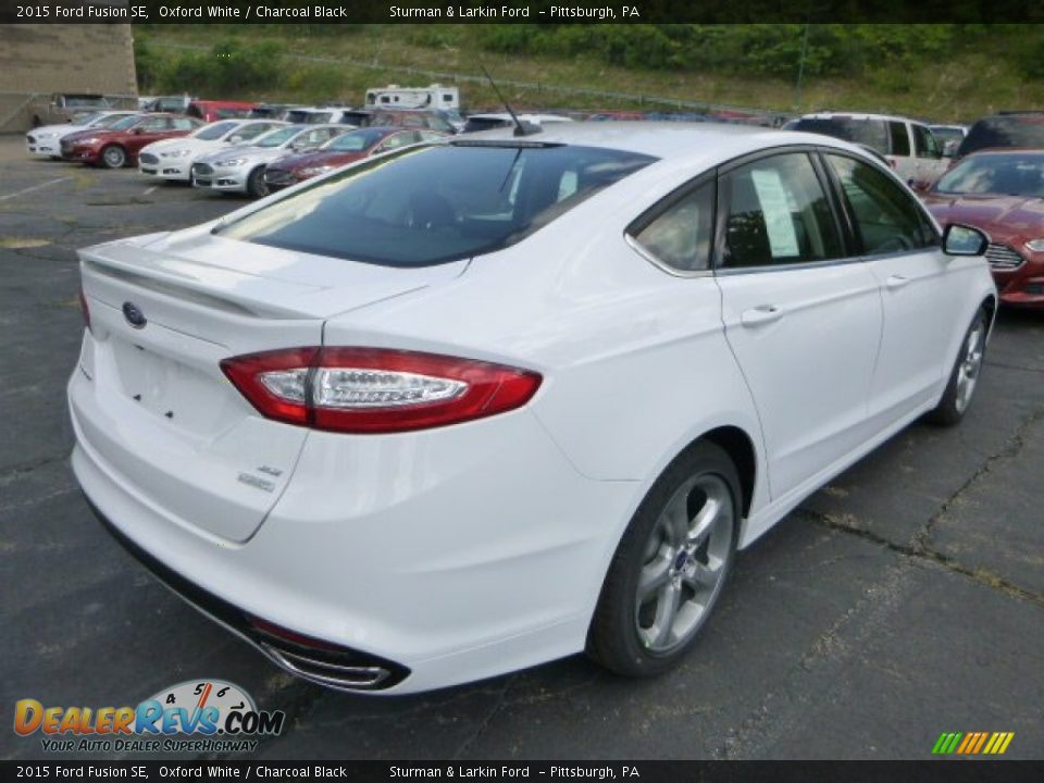 2015 Ford Fusion SE Oxford White / Charcoal Black Photo #2