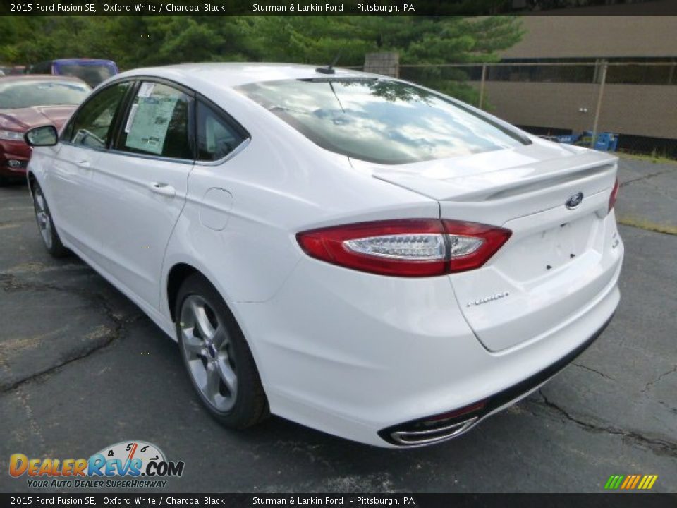 2015 Ford Fusion SE Oxford White / Charcoal Black Photo #4