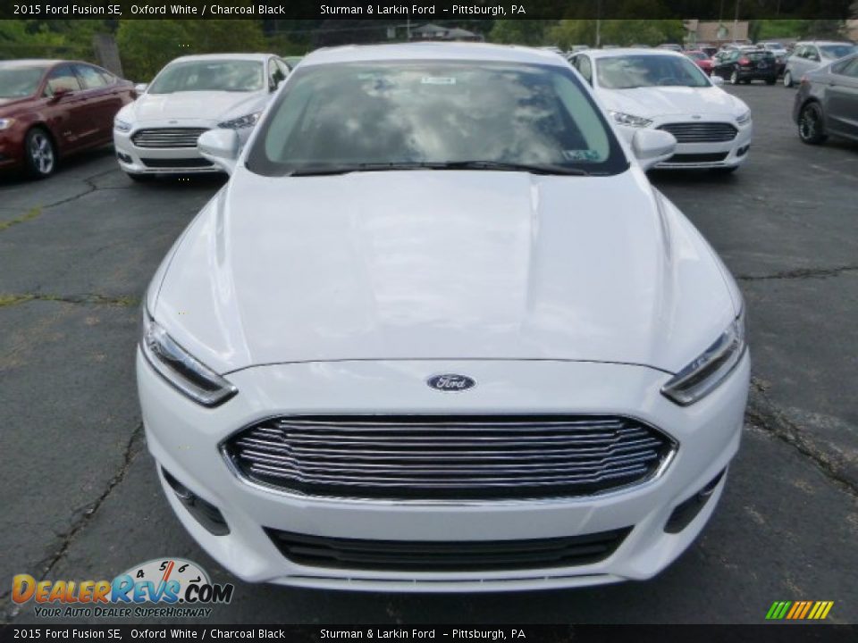 2015 Ford Fusion SE Oxford White / Charcoal Black Photo #6