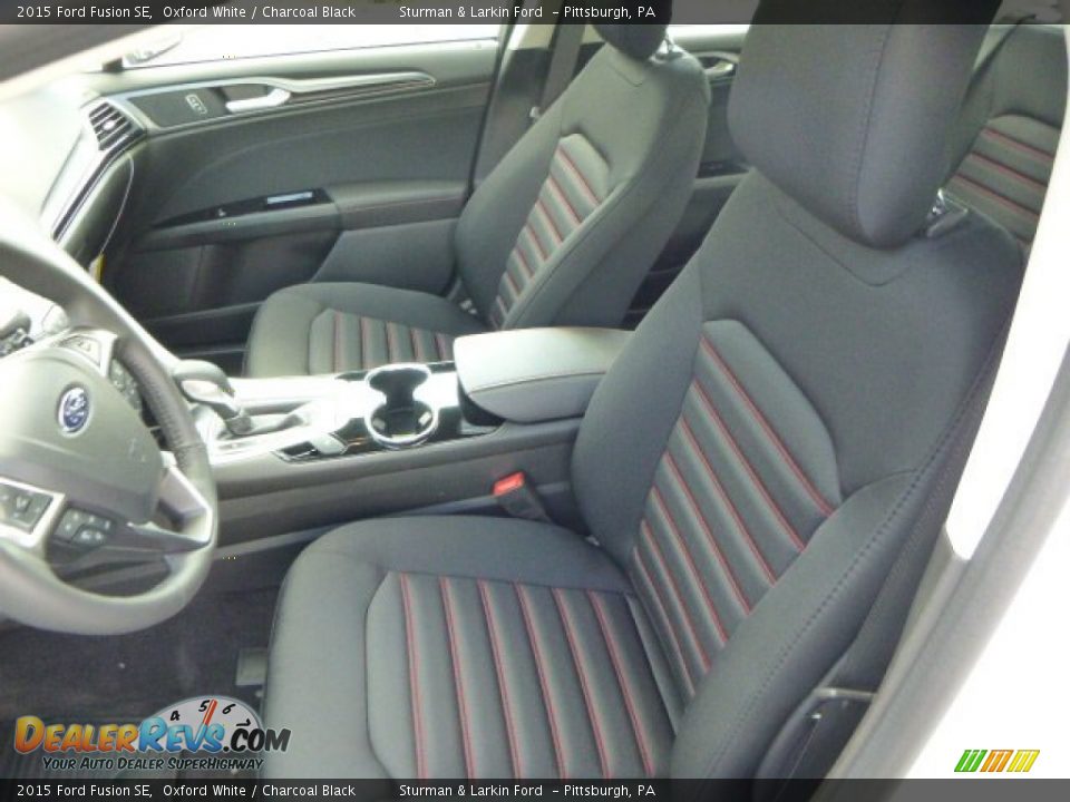 2015 Ford Fusion SE Oxford White / Charcoal Black Photo #8