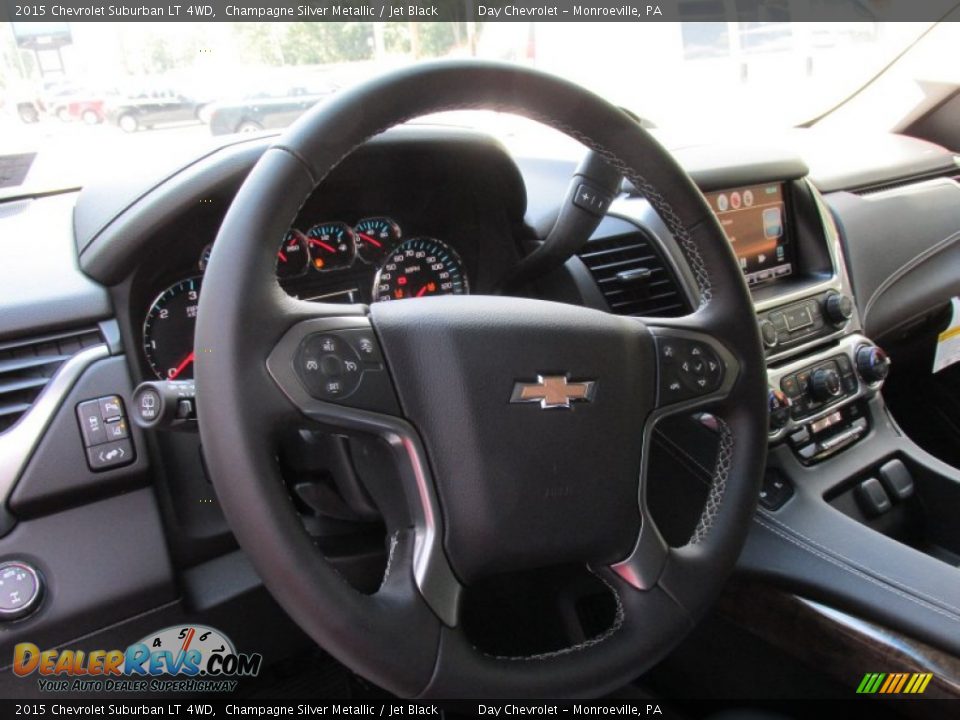 2015 Chevrolet Suburban LT 4WD Champagne Silver Metallic / Jet Black Photo #14