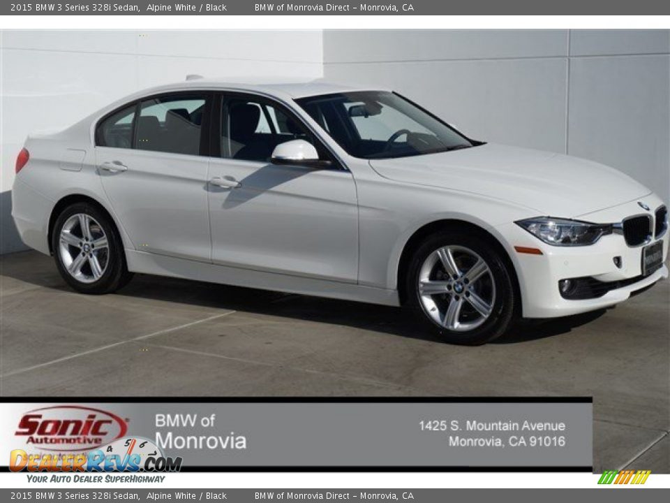 2015 BMW 3 Series 328i Sedan Alpine White / Black Photo #1
